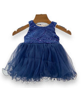 Navy Blue Sequence Partywear Frock